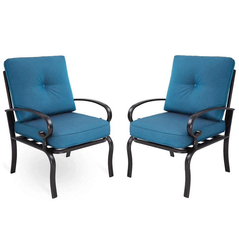 Charlton Home® Abubakarr Patio Chair with Cushions & Reviews Wayfair